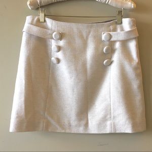 J. Crew gold sparkle sailor skirt wool silk blend